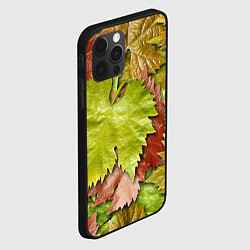 Чехол для iPhone 12 Pro Max Осенние листья клёна - паттерн, цвет: 3D-черный — фото 2