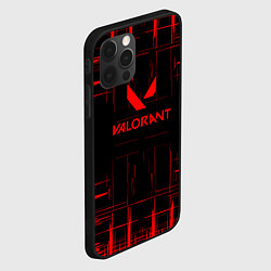Чехол для iPhone 12 Pro Max Valorant красные полосы, цвет: 3D-черный — фото 2