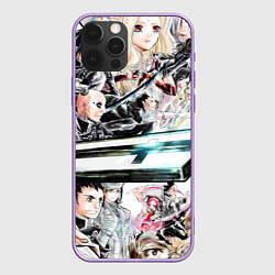 Чехол для iPhone 12 Pro Max D Gray man узор, цвет: 3D-сиреневый