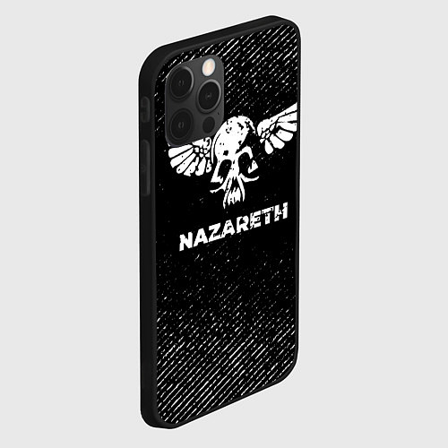 Чехол iPhone 12 Pro Max Nazareth с потертостями на темном фоне / 3D-Черный – фото 2