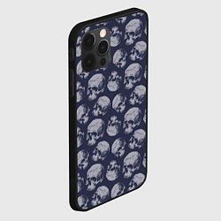 Чехол для iPhone 12 Pro Max Череп и челюсть, цвет: 3D-черный — фото 2