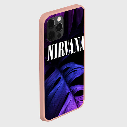 Чехол iPhone 12 Pro Max Nirvana neon monstera / 3D-Светло-розовый – фото 2