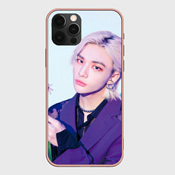 Чехол для iPhone 12 Pro Max Stray Kids 2nd World Tour Maniac Hyunjin, цвет: 3D-светло-розовый