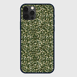 Чехол для iPhone 12 Pro Max Милитари круг мини, цвет: 3D-черный
