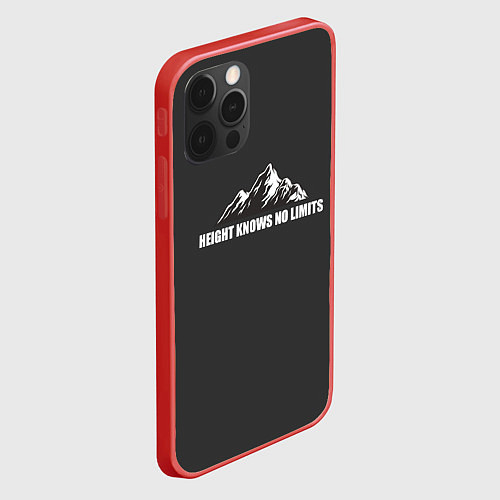Чехол iPhone 12 Pro Max Высота не знает границ / 3D-Красный – фото 2