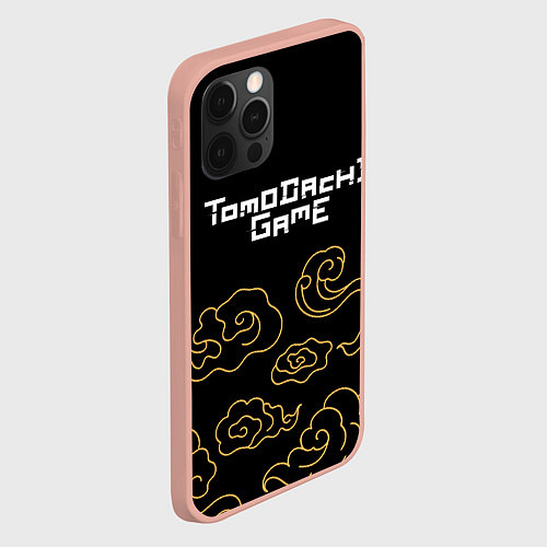 Чехол iPhone 12 Pro Max Tomodachi Game anime clouds / 3D-Светло-розовый – фото 2