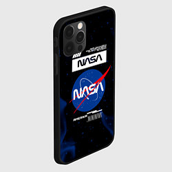 Чехол для iPhone 12 Pro Max Nasa - синее пламя, цвет: 3D-черный — фото 2
