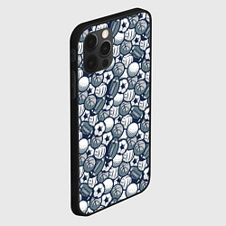 Чехол для iPhone 12 Pro Max Мячи спортивные, цвет: 3D-черный — фото 2