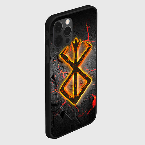 Чехол iPhone 12 Pro Max Berserk fire / 3D-Черный – фото 2