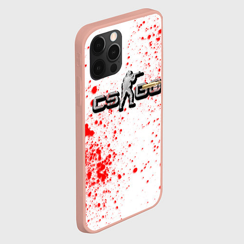 Чехол iPhone 12 Pro Max Counter Strike bullet / 3D-Светло-розовый – фото 2