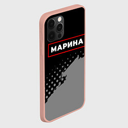 Чехол для iPhone 12 Pro Max Марина - в красной рамке на темном, цвет: 3D-светло-розовый — фото 2