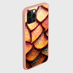 Чехол для iPhone 12 Pro Max Чешуя дракона крупная, цвет: 3D-светло-розовый — фото 2