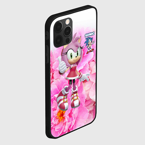 Чехол iPhone 12 Pro Max Sonic - Amy Rose - Video game / 3D-Черный – фото 2