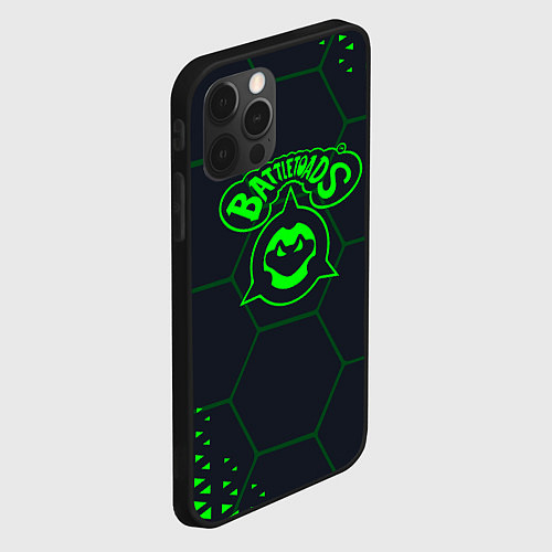 Чехол iPhone 12 Pro Max Battletoads Абстракция соты / 3D-Черный – фото 2