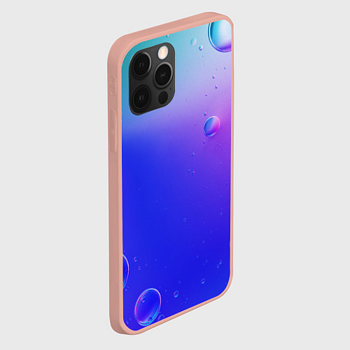 Чехол iPhone 12 Pro Max Радужные мыльные пузыри / 3D-Светло-розовый – фото 2