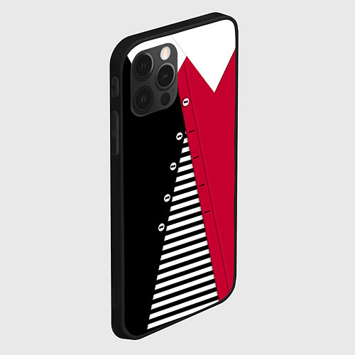 Чехол iPhone 12 Pro Max Праздничный новогодний карнавальный костюм Буратин / 3D-Черный – фото 2