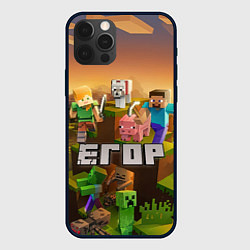 Чехол для iPhone 12 Pro Max Егор Minecraft, цвет: 3D-черный