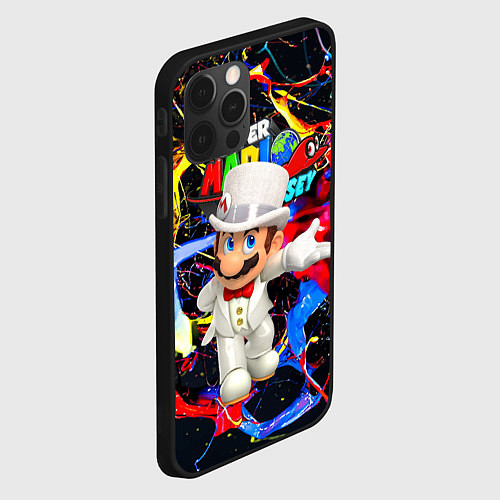 Чехол iPhone 12 Pro Max Super Mario Odyssey - Nintendo - видеоигра / 3D-Черный – фото 2