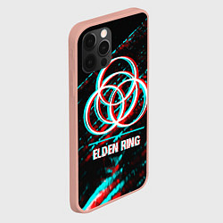 Чехол для iPhone 12 Pro Max Elden Ring в стиле glitch и баги графики на темном, цвет: 3D-светло-розовый — фото 2