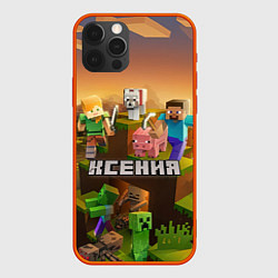 Чехол для iPhone 12 Pro Max Ксения Minecraft, цвет: 3D-красный