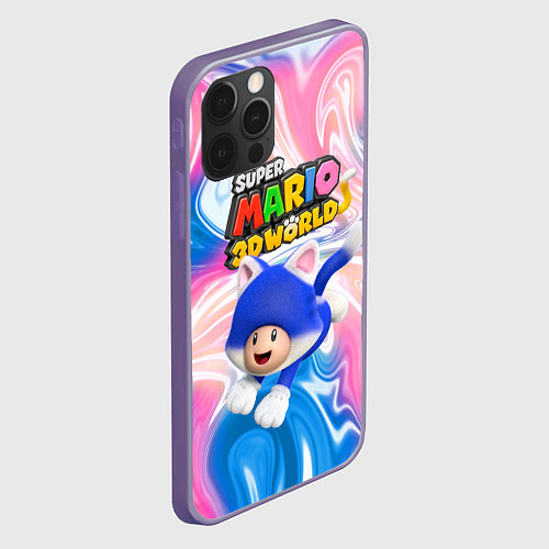 Чехол iPhone 12 Pro Max Toad - Super Mario 3D World - Nintendo / 3D-Серый – фото 2