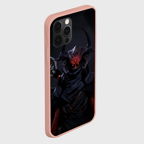 Чехол iPhone 12 Pro Max Metall hellsinger art / 3D-Светло-розовый – фото 2