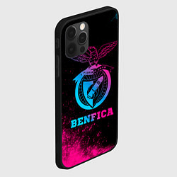 Чехол для iPhone 12 Pro Max Benfica - neon gradient, цвет: 3D-черный — фото 2