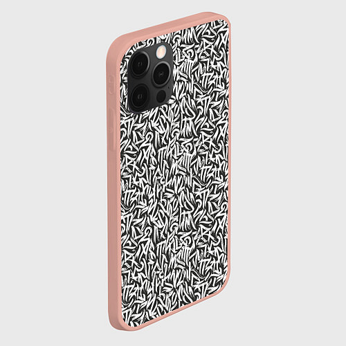 Чехол iPhone 12 Pro Max Надпись краской / 3D-Светло-розовый – фото 2