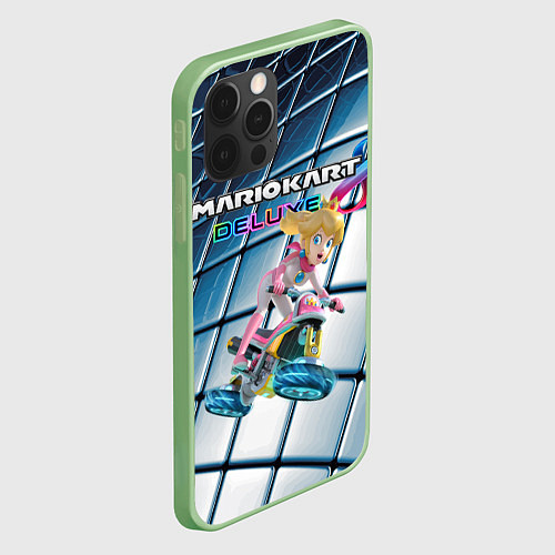 Чехол iPhone 12 Pro Max Принцесса Персик гонщица - Mario Kart 8 Deluxe / 3D-Салатовый – фото 2