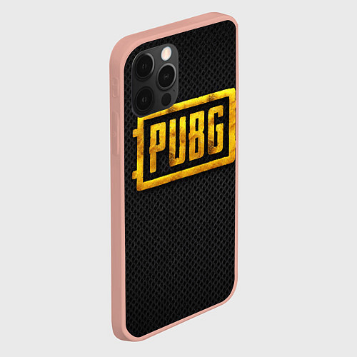 Чехол iPhone 12 Pro Max PUBG gold / 3D-Светло-розовый – фото 2