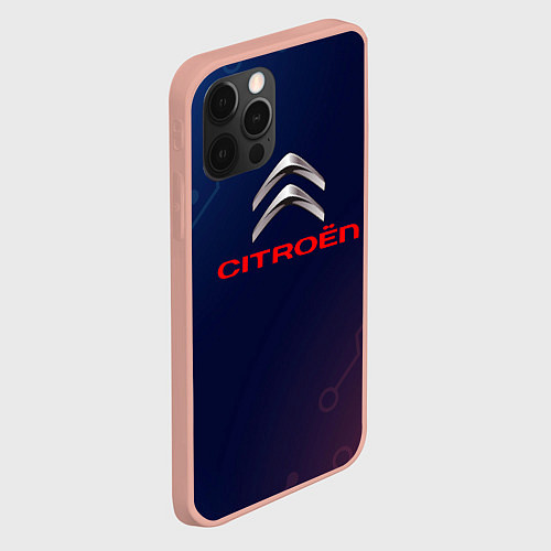 Чехол iPhone 12 Pro Max Citroёn абстракция неон / 3D-Светло-розовый – фото 2