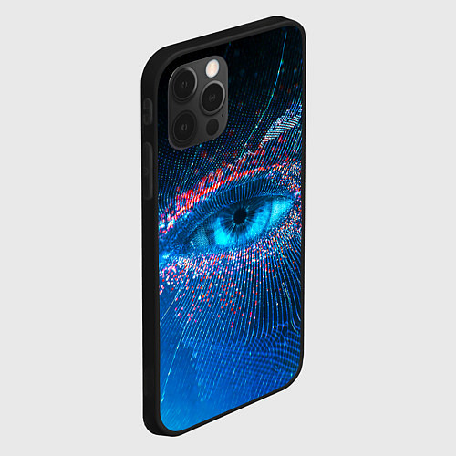 Чехол iPhone 12 Pro Max Цифровой глаз / 3D-Черный – фото 2