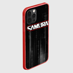 Чехол для iPhone 12 Pro Max Samurai - Киберпанк - Двоичный код, цвет: 3D-красный — фото 2