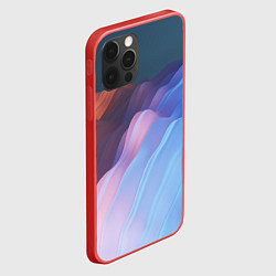 Чехол для iPhone 12 Pro Max Волнообразные абстрактные субстанции, цвет: 3D-красный — фото 2