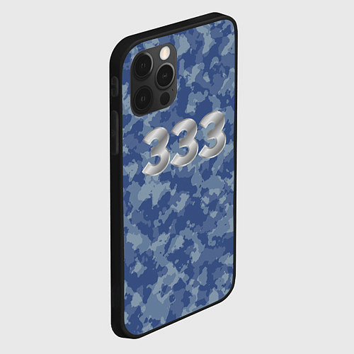Чехол iPhone 12 Pro Max Армейский камуфляж 333 / 3D-Черный – фото 2