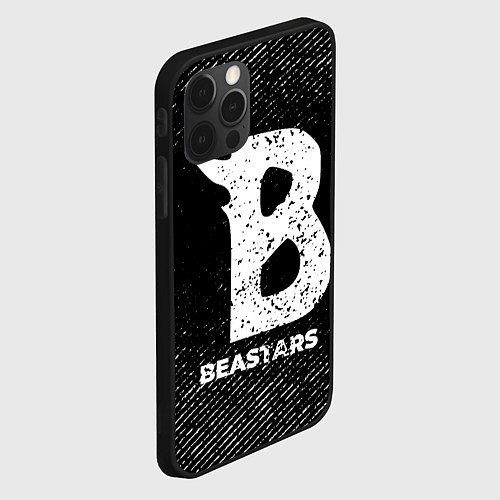 Чехол iPhone 12 Pro Max Beastars с потертостями на темном фоне / 3D-Черный – фото 2