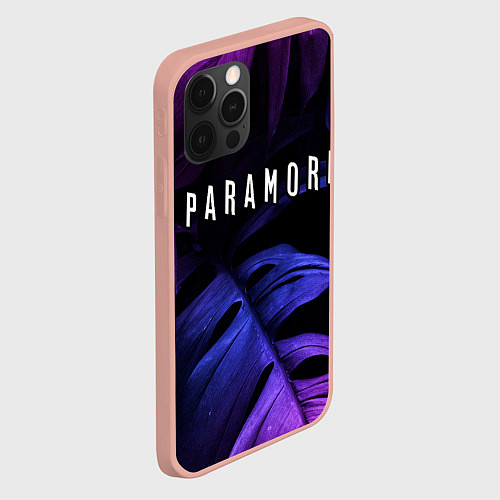 Чехол iPhone 12 Pro Max Paramore neon monstera / 3D-Светло-розовый – фото 2