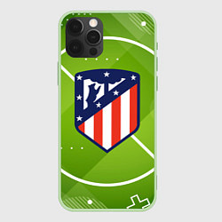 Чехол для iPhone 12 Pro Max Atletico madrid Поле, цвет: 3D-салатовый