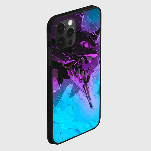 Чехол iPhone 12 Pro Max Neon Genesis Evangelion - Eva 01 / 3D-Черный – фото 2