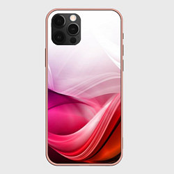 Чехол для iPhone 12 Pro Max Кремовый дизайн, цвет: 3D-светло-розовый