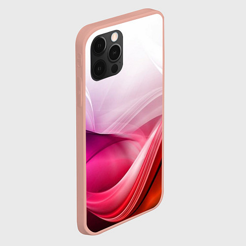 Чехол iPhone 12 Pro Max Кремовый дизайн / 3D-Светло-розовый – фото 2