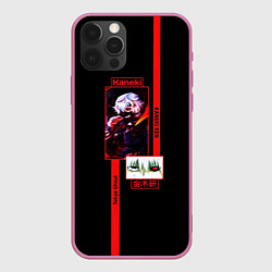 Чехол для iPhone 12 Pro Max Tokyo Ghoul Kaneki Ken anime, цвет: 3D-малиновый