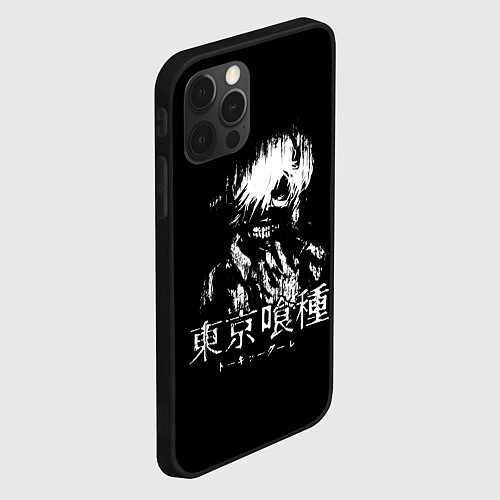 Чехол iPhone 12 Pro Max Kaneki Ken: Tokyo Ghoul / 3D-Черный – фото 2