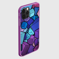 Чехол для iPhone 12 Pro Max Цветные кубы, цвет: 3D-сиреневый — фото 2