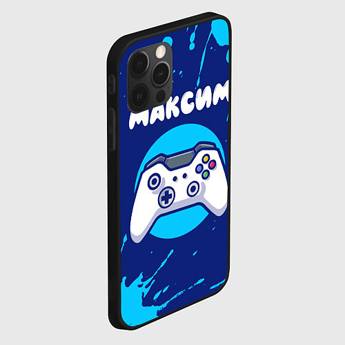 Чехол iPhone 12 Pro Max Максим геймер / 3D-Черный – фото 2