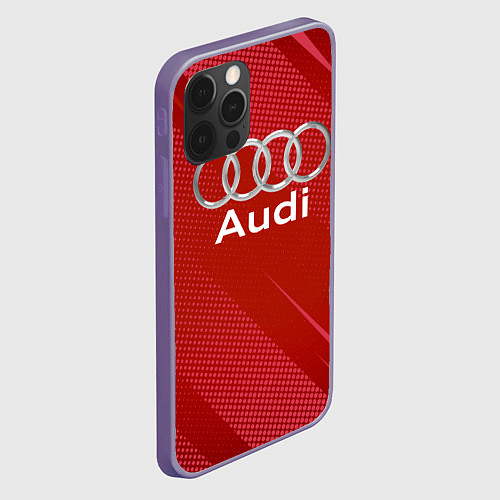 Чехол iPhone 12 Pro Max Audi abstraction / 3D-Серый – фото 2