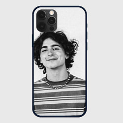 Чехол для iPhone 12 Pro Max Timothee Chalamet black white photo, цвет: 3D-черный