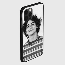 Чехол для iPhone 12 Pro Max Timothee Chalamet black white photo, цвет: 3D-черный — фото 2