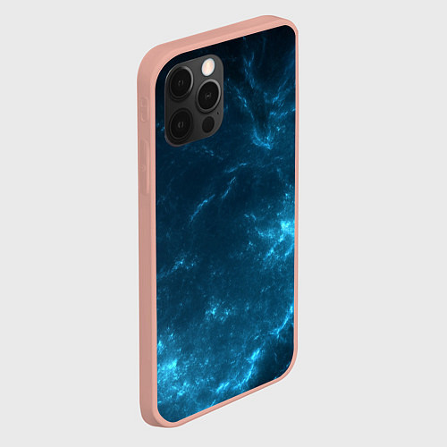 Чехол iPhone 12 Pro Max Blue stars / 3D-Светло-розовый – фото 2