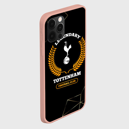 Чехол iPhone 12 Pro Max Лого Tottenham и надпись legendary football club н / 3D-Светло-розовый – фото 2